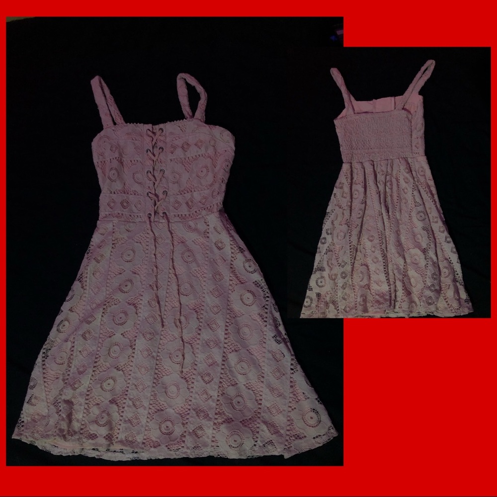 Baby pink mini dress